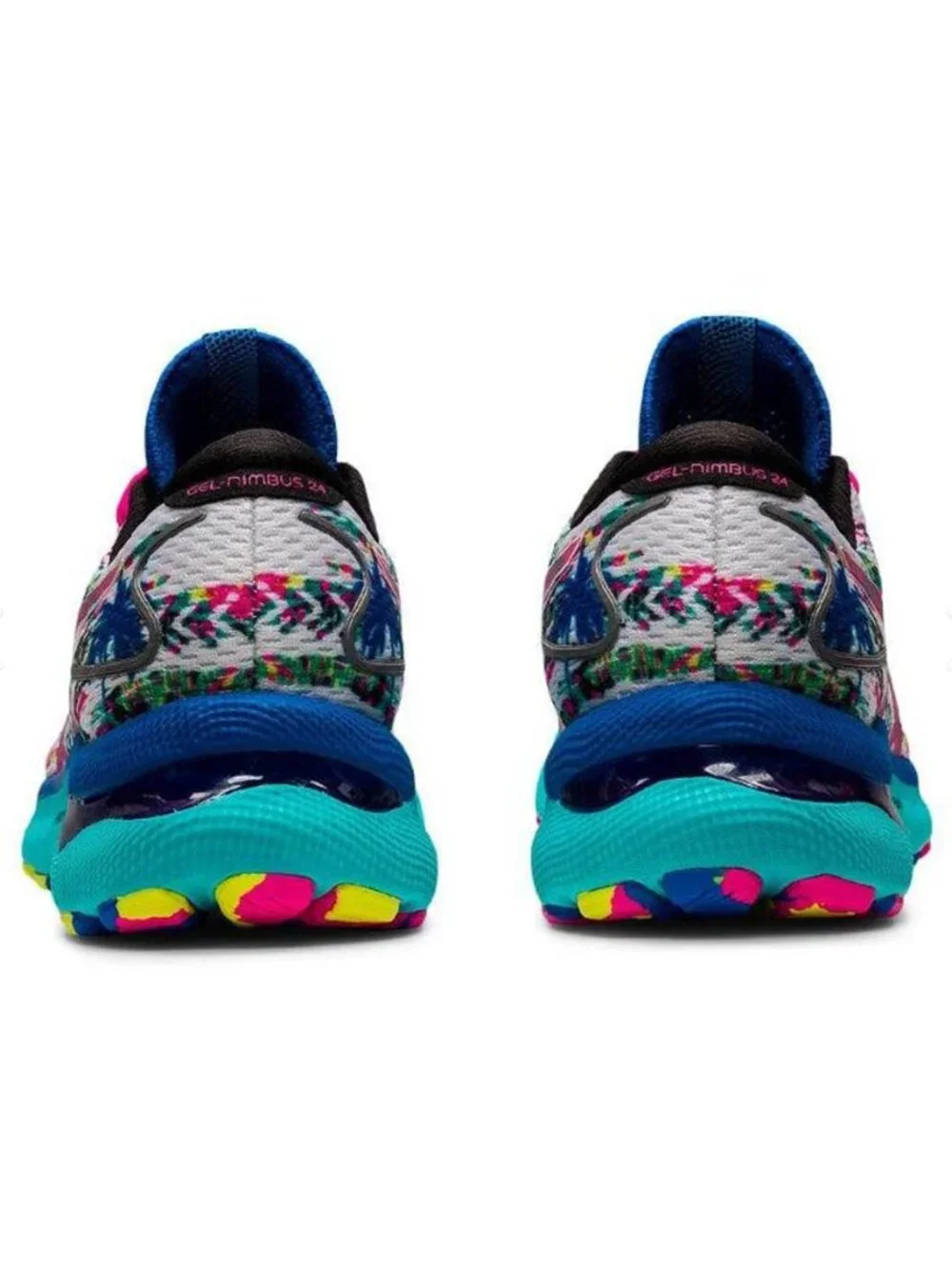 NEW Asics GEL Nimbus 24 Multicolor Turquoise Blue Pink Yellow 9.5 US 41.5 EUR